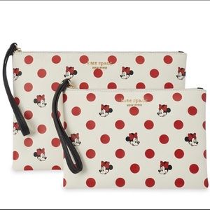 Kate Spade x Minnie Mouse Polka Dot Pouch Duo
